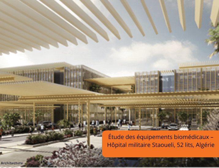 Étude des équipements biomédicaux – Hôpital militaire Staoueli, 52 lits, Algérie