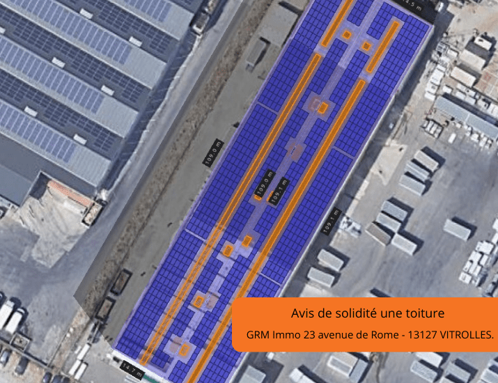 Avis de solidité une toiture-GRM Immo 23 avenue de Rome – 13127 VITROLLES.